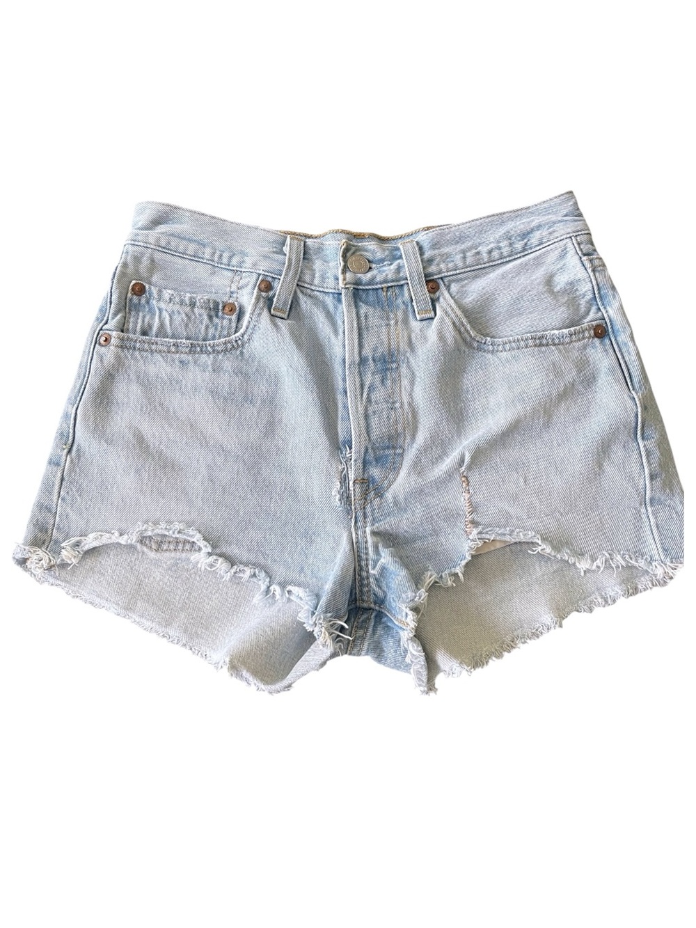 Levi's 501 Button Fly Cut Off Denim Short Shorts (26)